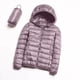 thumbnail image 5 of Parkas de manga larga para mujer, chaqueta acolchada de manga larga con capucha y cremallera, abrigo de plumón acolchado, tops de invierno con bolsillos, abrigo para mujer, 5 of 7
