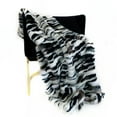thumbnail image 3 of Plutus 60" x 96" Zebra Faux Fur Luxury Throw Blanket in Black and White, 3 of 5