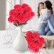 thumbnail image 1 of Ramo De Claveles Artificiales, Arreglo Floral De Seda, Tallos Florales Artificiales, Centro De Mesa Decorativo Para El Hogar, Decoración De Mesa Para Sala De Estar O Comedor., 1 of 9