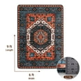 thumbnail image 6 of Sonoro Kate 6x9 Area Rugs for Living Room Bedroom, Non Slip Boho Machine Washable Indoor Floor Carpet, Red-Blue, 6 of 8