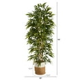 thumbnail image 2 of Nearly Natural 75" Bamboo Artificial Tree in Handmade Natural Jute and Cotton Planter, 2 of 4
