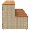 thumbnail image 4 of vidaXL Hot Tub Step Beige 100x50x50.5 cm Poly Rattan and Solid Acacia, 4 of 5
