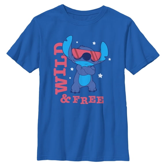 Boys Lilo & Stitch Wild and Free Pose T Shirt