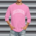 thumbnail image 2 of Xdzjlr Chemises pour Hommes Été Manches 3/4 Col Ras du Cou Couleur Dégradée Coupe Ajustée T-Shirts Hauts Tendance T-Shirts Hommes,Xxxxxl, 2 of 4