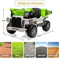 thumbnail image 3 of Acekid 12V Ride on Dump Truck for Kids 4-8 Years, 4WD Construction Vehicle with Remote Control, Electric Dump Bed & Shovel, Bluetooth Music, 2 Speeds, White Green, 3 of 8