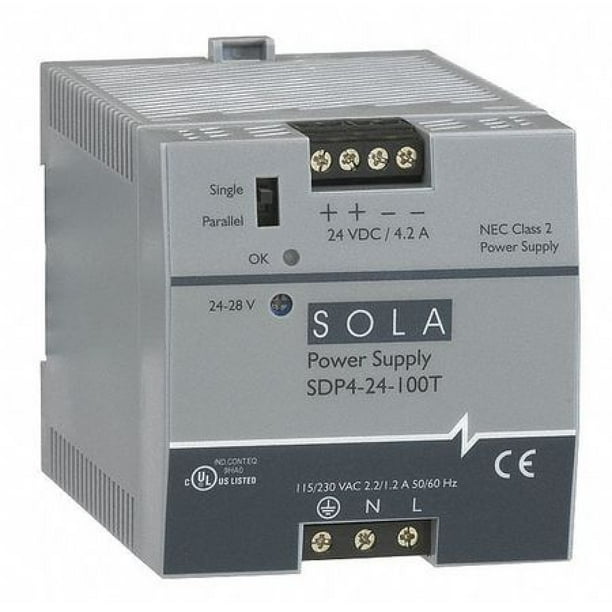 SOLA/HEVIDUTY SDP424100LT DC Power Supply,2428VDC,3.8A,60Hz