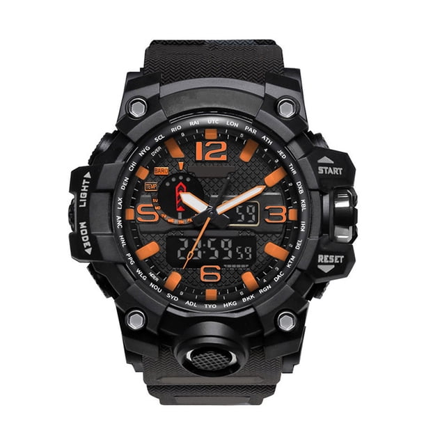 Reloj deportivo para hombre, 50 m, resistente al agua al aire libre, relojes de pulsera para niño, reloj de pulsera LED para estudiantes, cronómetro a prueba de golpes Methold EL1061-02B