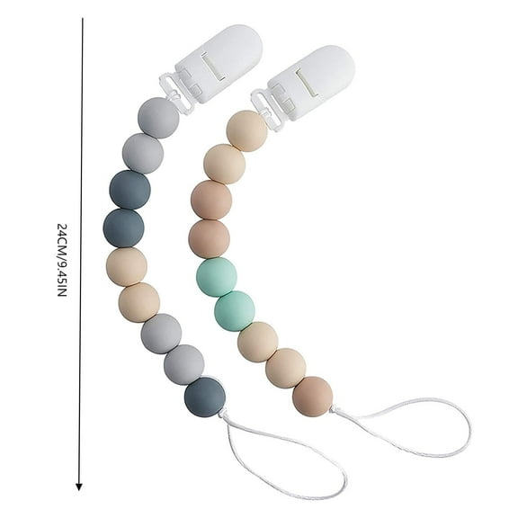 Ashosteey Silicone Pacifier Clips for Baby Boys and Girls,Baby Pacifier Clips,Rust-Free Holders, Teething Relief, Baby Necessities, Newborn Safe Baby Essentials,One Piece Design