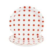 Red Polka Dot Dessert Plates - Easter & Party Supplies