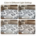 thumbnail image 7 of ODIKA 3'x5' Washable Throw Rug Buffalo Plaid Striped With Boho Diamond And Bordered Accents for Entryway, Kitchen, Mudroom, Stain Resistant, Low Profile, Non-Slip, 7 of 7