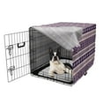 thumbnail image 5 of Aztec Dog Crate Cover, Aboriginal and Geometric Silhouettes with Dots, Easy to Use Pet Kennel Cover Small Dogs Puppies Kittens, 7 Sizes, Champagne Dark Purple, by Ambesonne, 5 of 6
