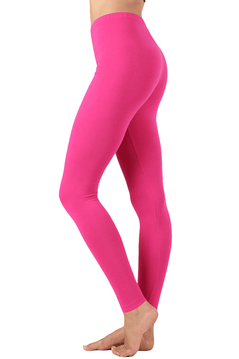 black and hot pink leggings