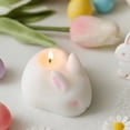 thumbnail image 5 of AURIGATE Easter Bunny Scented Candle British Pear & Freesia Fragrance Wax Rabbit Shaped Candle for Easter Gift Home Decor Party Table Decoration, 5 of 6