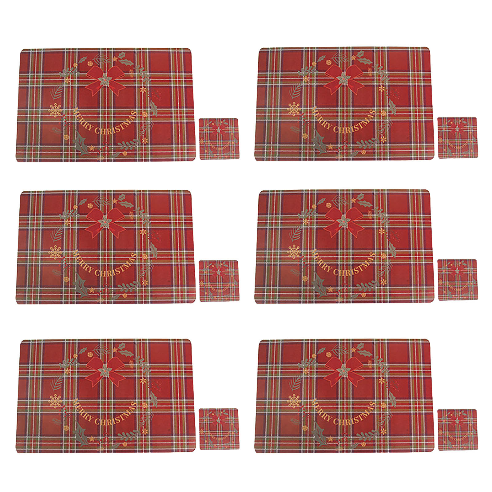 Dezsed Christmas Decorations Bows & Ribbons Clearance Christmas Placemat Christmas Home Table Decoration Christmas Table Mat Home Decor Multicolor