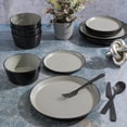 thumbnail image 5 of Gibson Soho Lounge Rachel 12 Piece Coupe Dinnerware Set, Matte Grey, 5 of 6