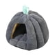 thumbnail image 1 of Casa para gatos, cama tipo canasta, cálida y acogedora para dormir con diseño semicerrado para Gris oscuro, 1 of 9