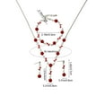 thumbnail image 3 of SLYNSHome Rose Earrings Necklace Bracelet Jewelry Set for Women Valentine's Day Gifts,Silver Rose Jewelry Kits Birthday Mother's Day Jewelry Gifts for Her, 3 of 9