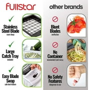 Fullstar - Vegetable Chopper, Food Chopper, Onion Chopper with Container - 4 Blades, White