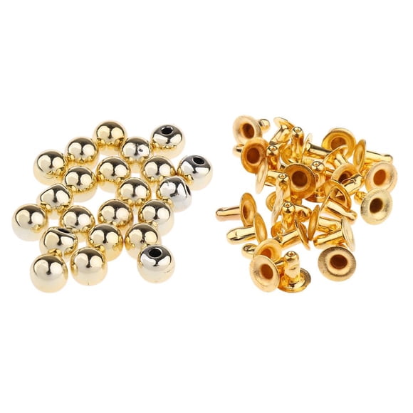 10 piezas remaches redondos remaches de perlas remaches decorativos remaches decorativos ropa oro Hugo Perla remache