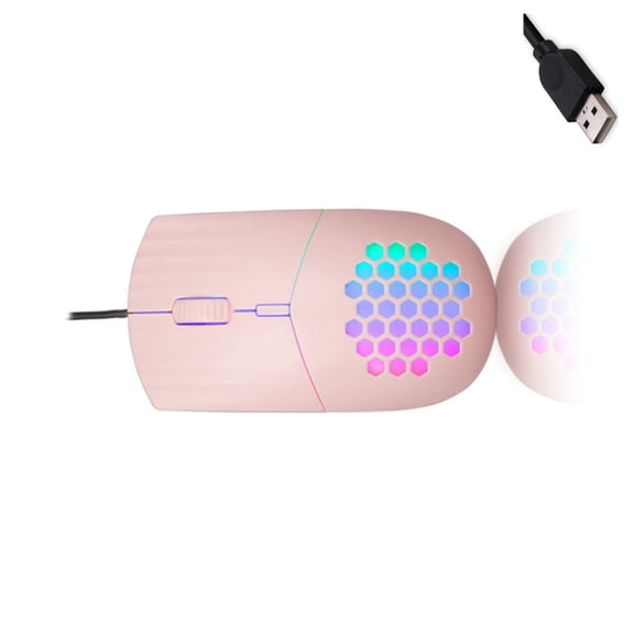 4D Corded Color Backlits Mouse Lightweight Ergonomic DPI1600 Hollowed Shell Mouse For Gamers Office Use