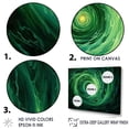 thumbnail image 4 of Designart "Enigmatic Spiral In Emerald I" Abstract Spirals Picture Framed Wall Decor, 4 of 5