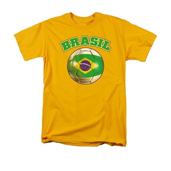 brazil pride soccer ball flag adult t-shirt