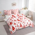 thumbnail image 3 of Manfei Merry Christmas 7-Piece Bedding Comforter Set,Cartoon Xmas Tree King Bedding Sets,Red White Bed Sheets For Girl,Luxury Bedroom Decor Reversible, 3 of 8