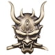 thumbnail image 1 of Samurai Japonés Metal Moda Fantasma Colmillos Guerrero Muerte Emblema Calcomanía para Coche Motocicleta Body Scratch D , Dorado DYNWAVEMX Pegatina japonesa, 1 of 7