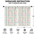 thumbnail image 2 of Unicorn and Star Pink Pattern Insulated Teens Curtains Set Of 2, Bedroom Essentials, Toddler Room Decor 42x63in(106x160cm), 2 of 5
