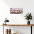 thumbnail image 2 of ZHONGYUTONG Large Flower Abstract Wall Art Bloosom Rose Picture Rose Pink Floral Canvas Painting Textured Artwork Print Wall Decor for Living Room Home Framed (12.00" x 24.00"), 2 of 5