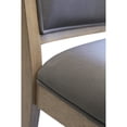 thumbnail image 7 of Saunders Dining Chairs Gray Padded Fabric Seat/Back Brown Acacia Wood (Set of 2), 7 of 7