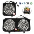 thumbnail image 3 of LUVCMFT Electric Single Coil Burner, 1000W Electric Hot Burner Portable Stainless Steel Electric Stove with 5 Level Temperature Control, for Home Dorm Office Camping Cooking (Black), 3 of 8