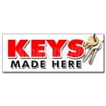thumbnail image 1 of SignMission D-24 Keys Made Here 24 in. Keys Made Here Decal Sticker - Transponder Auto Car Locksmith Locks Mobile, 1 of 1