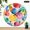 10x10in, variant on ZFLMY 1pc Watercolor Colorful Bubbles Theme Wall Clock Battery Operated, 10 inch  Silent Non Ticking Round Wall Clock Lobby Corridor Dining Room Bedroom Office Classroom