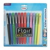 Paper Mate Point Guard Flair Felt Tip Porous Point Pen, Stick, Medium 0.7 mm, Assorted Ink and Barrel Colors, 12/Pack (74423)
