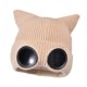 thumbnail image 4 of Gorro de lana informal para clima frío, gorro de punto para acampar, senderismo, festivales y fiestas. Beige, 4 of 9