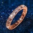 thumbnail image 3 of CILENON Non Tarnish Gold Rings Rose Gold Women Fashion Trend Single Full Diamond Zircon Ring Ladies Jewelry Diamond Rings for Women Size 6 10 Rubber Rings Women Silver Ring Ring Set(Rose Gold,9), 3 of 6