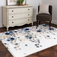 thumbnail image 3 of Area Rugs for Living Room Bedroom, Navy Blue Flowers 4'x6' Rug Washable Carpet Runner Indoor Outdoor, Spring Floral Elegant Pastoral Watercolor Non Slip Accent Floor Mats Rug for Kitchen, Office, 3 of 8
