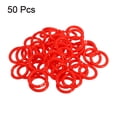 thumbnail image 3 of Unique Bargains 0.8' OD 0.6' ID Loose Leaf Rings Binder Ring Plastic for Book DIY Scrapbook Notebook, Red 50 Pack, 3 of 5