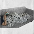thumbnail image 6 of Hedgehog Soft Flannel Fleece Throw Blanket, Ecological Nature Elements Woodland Pattern Black and White Doodle Composition, Cozy Plush for Indoor and Outdoor Use, 50" x 60", Black White, by Ambesonne, 6 of 6