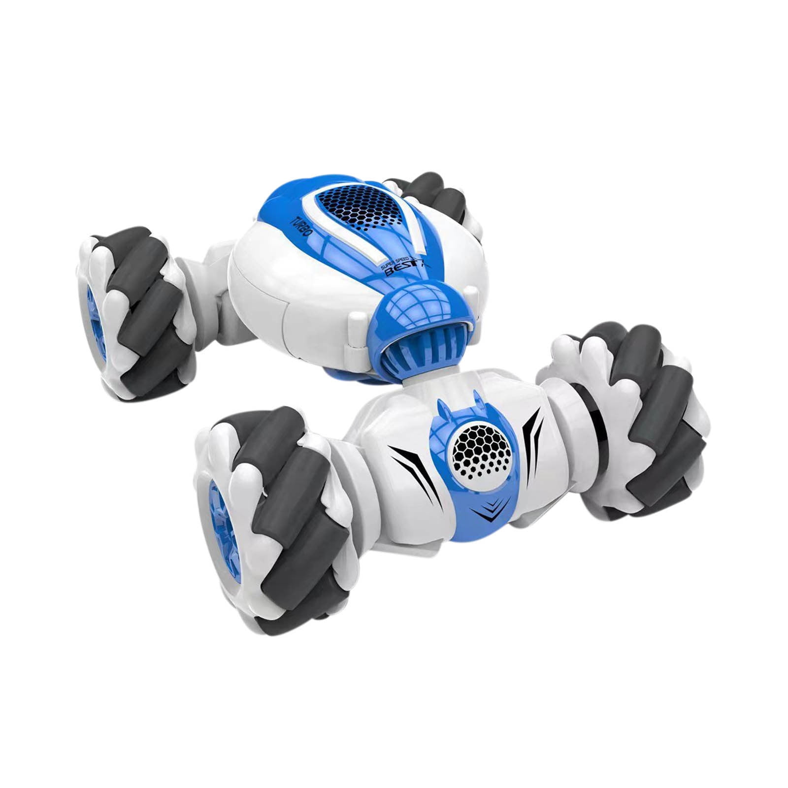 Gesture Watch Remote Control RC Car - Mini 4WD Stunt Drifter w/ 360° Spin & Transforming Body, Age 8+ Blue