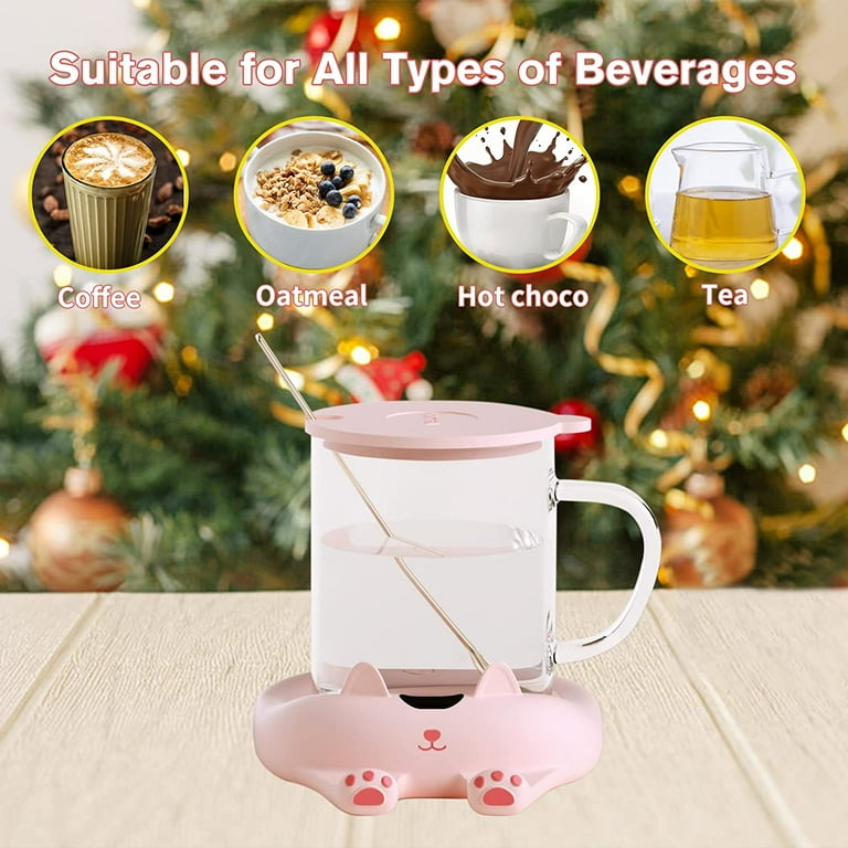 Mug Warmer,Coffee Warmer for Desk Coffee Cup Warmer Auto Shut Off,Smart  Candle Warmer With 3 Temp Settings,Electric Beverage Warmer Plate for  Coffee,Cocoa,Tea,Water and Milk (Not Include Cup) 