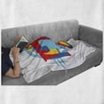 thumbnail image 6 of Southwestern Soft Flannel Fleece Throw Blanket, Mysterious of Thunderbird Abstract Tribal, Cozy Plush for Indoor and Outdoor Use, 60" x 80", Multicolor, by Ambesonne, 6 of 6