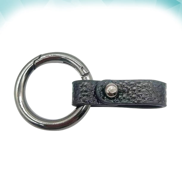 unbranded Llavero Para Auto De Cuero Negro Con Simple Decorativo Y Para Protección De Llaves