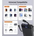 thumbnail image 5 of Power Bank with 2 Built-in Cables 10000mAh, 22.5W PD Slim Portable Charger USB C Battery Pack, Travel Essentials Fast Charging Powerbank Compatible with iPhone 17 16 15 14 Plus Pro Samsung iPad etc, 5 of 9