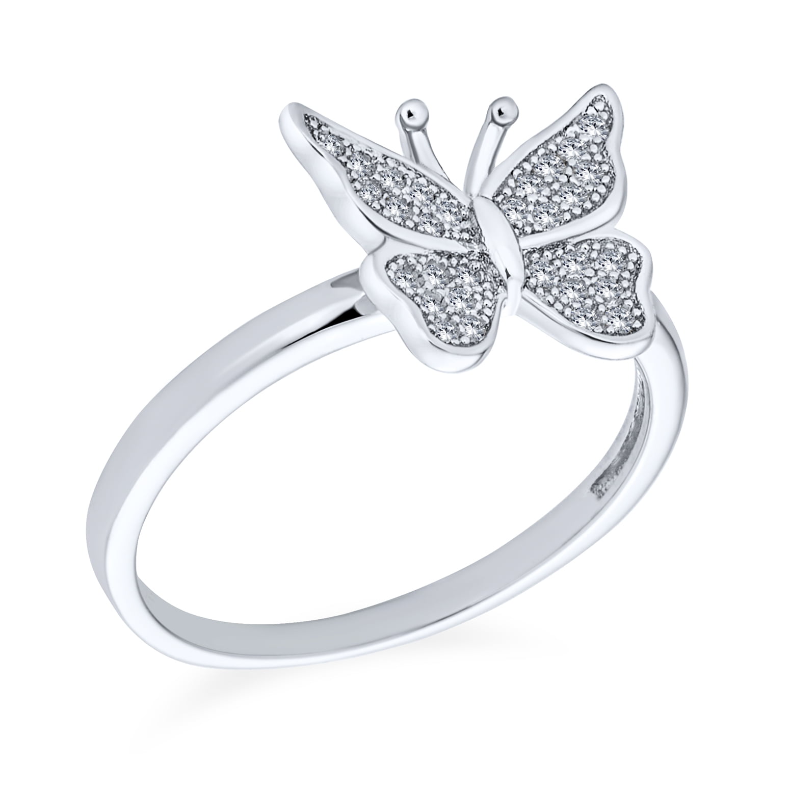 we ship worldwide Ladybug Butterfly Ring Band .925 Sterling Silver ...