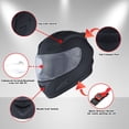 thumbnail image 3 of Casco de moto 1Storm Mechanic blanco brillante aprobado por el DOT, 3 of 4