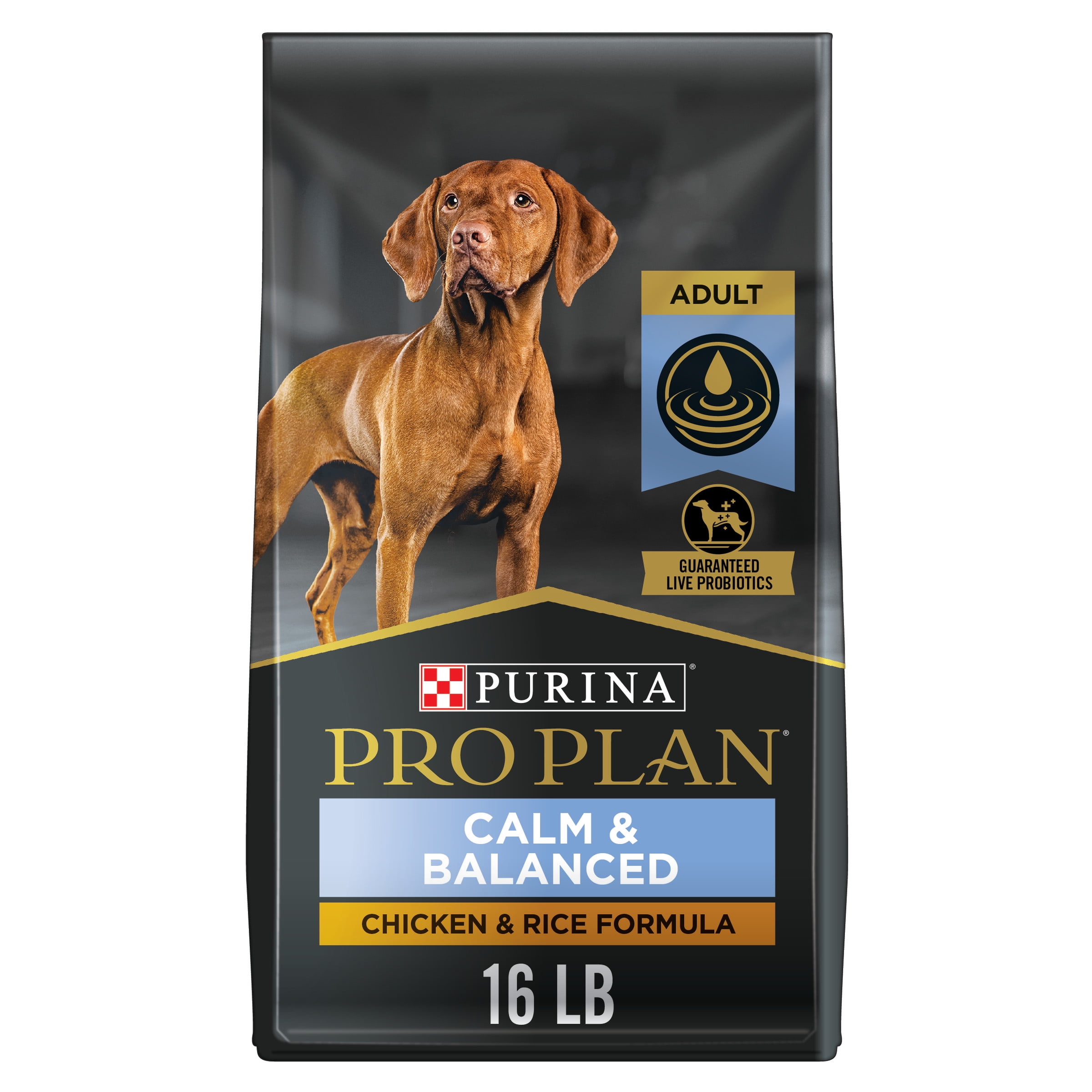 Purina Pro Plan Dog Food Calm & Balanced Adult Dry Chicken & Rice Calming Formula, 16 lb. Bag