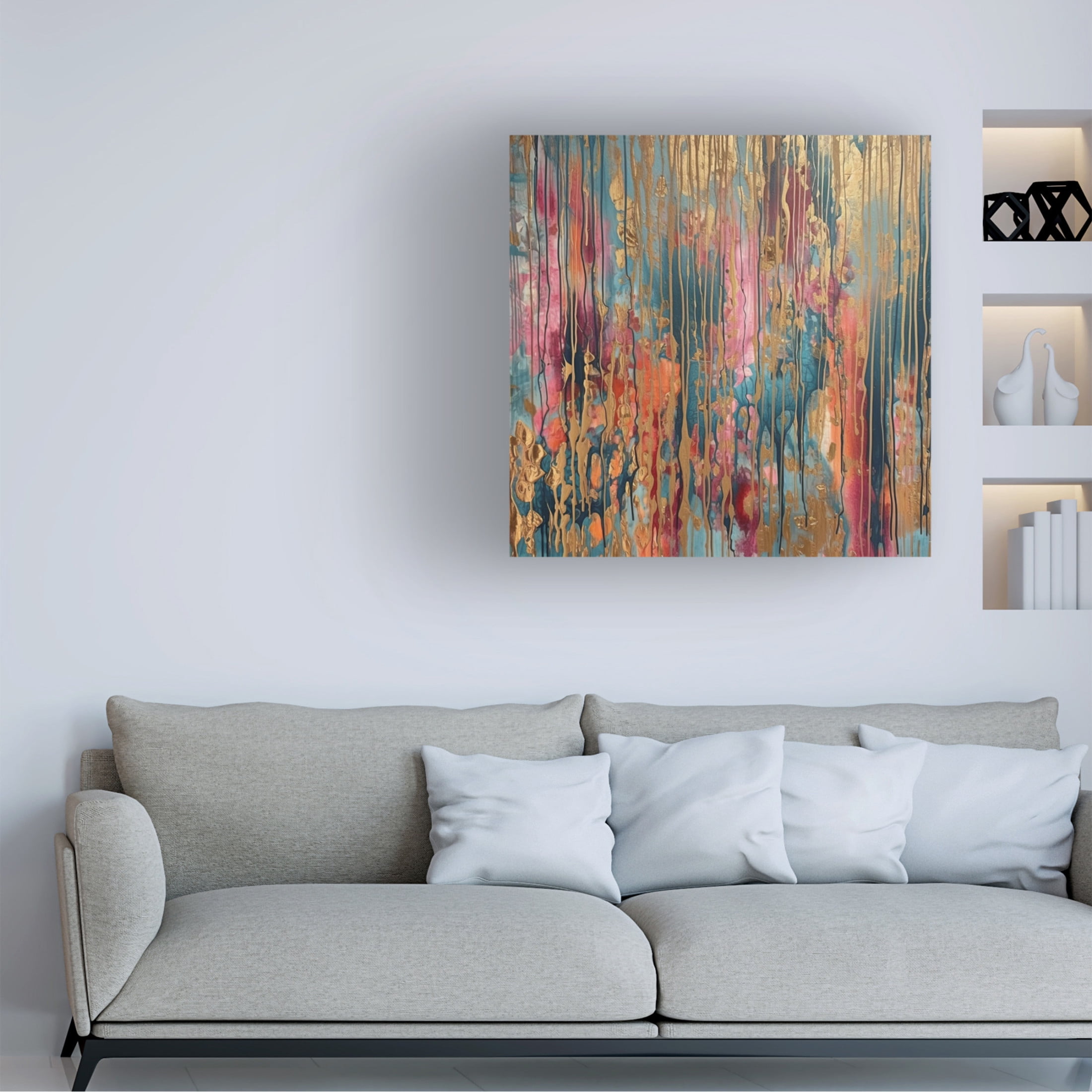 Canvas Wall Art - Sasha 'Enticements III' Wall Art for Living Room, Bedroom, or Office Décor by Trademark Fine Art - 24 x 24 Inches