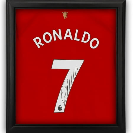 Cristiano Ronaldo Manchester United Framed Autographed Adidas Red 2021 Jersey Shadowbox - Fanatics Authentic Certified